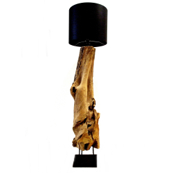 Lampa stojąca podłogowa z Kawałka drewna tekowego 185cm